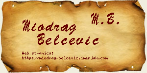 Miodrag Belčević vizit kartica